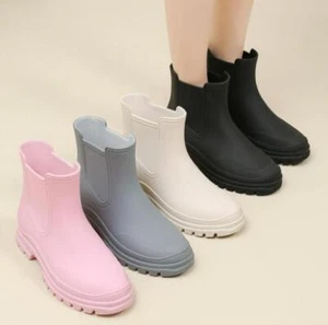 New Women Outdoor High Top Rain Boots Waterproof Garden Work Shoes non-slip gift - Picture 1 of 18