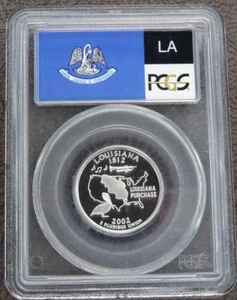 2002-S Louisiana Statehood Silver Quarter Proof PCGS PR 69 US Mint 25C Coin - Picture 1 of 2