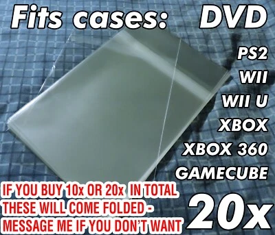 20x Fundas Resellables Gamecube PS2 Xbox 360 Wii Juego Funda Protectora OPP Foto 1 de 4
