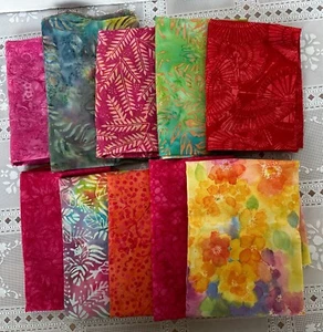 Tessuto Trapuntato Batik 100% Cotone 1/2 iarda tagli 10 totali - LOTTO 3 - Foto 1 di 9