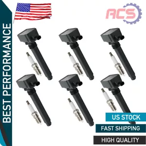 6X Ignition Coil +6 Spark Plug for 11-16 Chrysler Dodge Jeep Ram 3.2L 3.6L UF648 - Foto 1 di 9