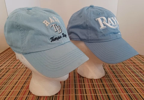 Vintage Tampa Bay Rays Ladies Golf Gym Workout Snapback Sky Blue Hat Lot Cover