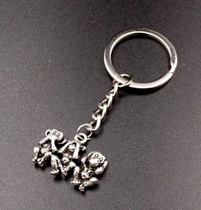 Schlüsselanhänger 3 Affen der Weisheit aus Metall - Bild 1 von 4