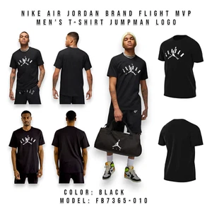 Nike Air Jordan Brand Flight MVP T-Shirt Jumpman Logo FB7365-010 Men's Size 2XL - Picture 1 of 13