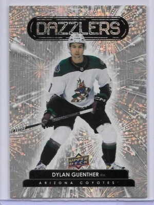 DYLAN GUENTHER 22-23 UD #2 ORANGE DAZZ. SP INS. RC/CANADA WJC GOLD/UTAH HC/AS IS - Image 1 of 2