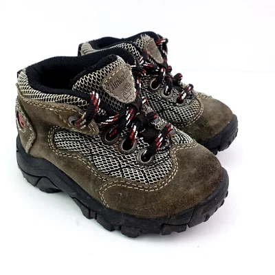 Timberland Baby Boys Size 5.5 Gray Leather Lace Up Outdoors Hiking Boots - Image 1 of 4