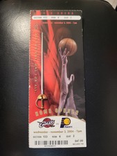 LeBron James 2nd Year 28 Points 2004 NBA Game 1 Full Ticket 11/03 Pacers Opener