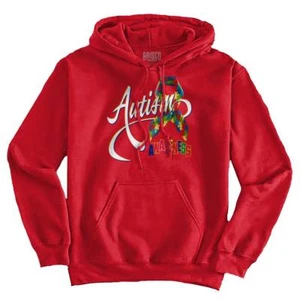 Autism Awareness Jigsaw Puzzle Piece Ribbon Youth Hooded Sweatshirt Boy or Girl - Picture 1 of 7