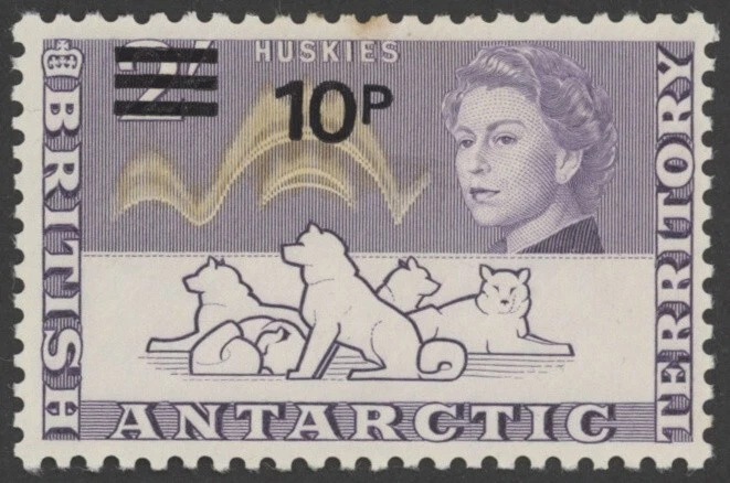 Territorio Antártico Británico Scott #35 1971 (SG33) - Huskies MH, tonificado Foto 1 de 1