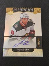 2017-18 UPPER DECK UD TRILOGY LUKE KUNIN #99 #ed 196/249 ROOKIE AUTO RC