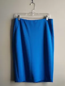 Falda Lápiz The Limited Stretch High Waste Azul Poliéster Talla 10, Nueva con Etiquetas - Imagen 1 de 9