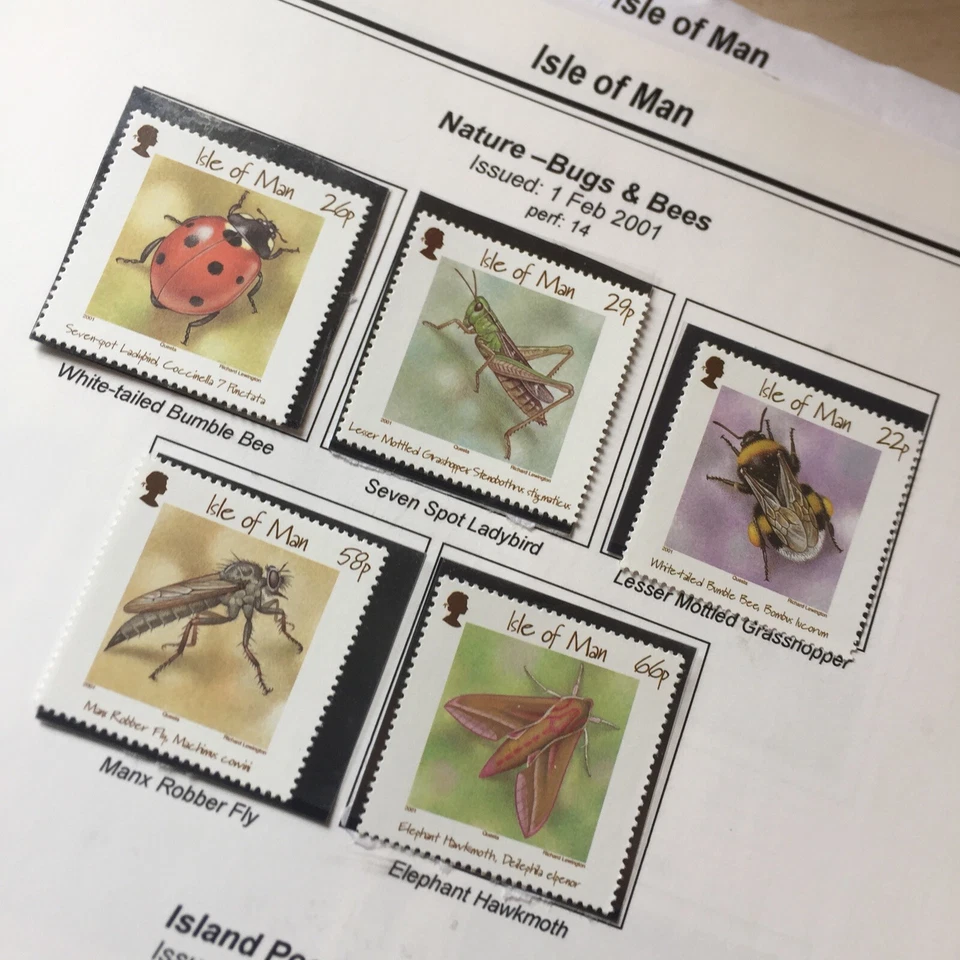 GB Isle of Man Mint Stamps 2001 Bugs & Bees Mint MNH Insects 5 WCP - Image 1 of 1