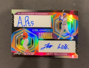 2022 LEAF VIVID ALEXANDER RAMIREZ JETT WILLIAMS DUAL AUTO 5/20 REFRACTOR - Picture 1 of 2