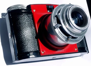 Restored & WWII Stylized: Carl Braun Paxina 3.5/75mm Periscope Lens, 6x6, Top - Picture 1 of 20