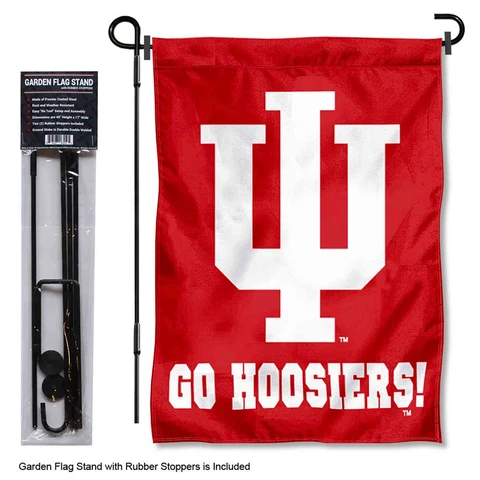Indiana University Go Hoosiers Garden Flag and Stand Pole Kit Cover