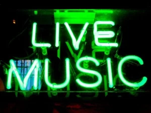 Live Music Acrylic Neon Lamp Sign 14"x10" Light Glass Bar Pub Hanging EX - Picture 1 of 1
