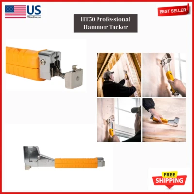 Grampeador de martelo de aço cromado Arrow HT50 resistente para isolamento de telhado - Imagem 1 de 4