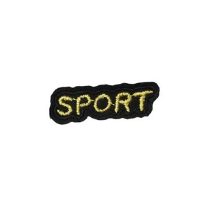 Aplique bordado de texto deportivo (hierro) parche coser insignia de hierro - Imagen 1 de 2