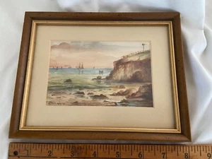 1875 Whitehead Passage peaks island me Edwin Perry painting watercolor ships - Picture 1 of 4