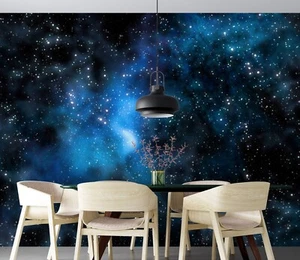 3D Blau Nebel H7409 Tapete Wandbild Selbstklebend Abnehmbare Aufkleber Erin - Picture 1 of 11