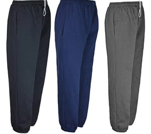 Herren Fleece Trainingsanzug Unterteil elastischer Saum Joggingunterteil S bis 10XL große Größen - Bild 1 von 13