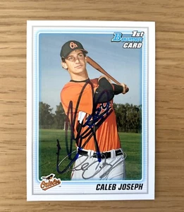 Caleb Joseph Autograph - 2010 Bowman Prospects #BP55 - Baltimore Orioles - Picture 1 of 1