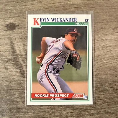 1991 Score Baseball #355 Kevin Wickander - Cleveland Indians MLB - Image 1 of 2