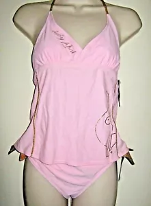 Raro costume da bagno tankini bambina Phat oro rosa 2 pezzi grembiule schiena taglia 16 - Foto 1 di 5