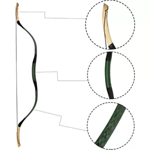 AF Archery 53inch 50lbs Fiberglass Bow Green Traditional Recurve Bow Horse Bow - Picture 1 of 6