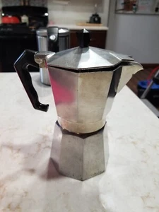 Vintage Morenita Aluminium Kaffeekanne Herd Top Crusinallo Italien 1 Tasse Espresso - Bild 1 von 11
