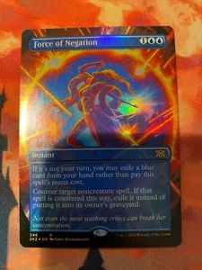 MTG Double Masters 2022 Force of Negation Borderless Foil - Picture 1 of 1