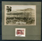 AUSTRALIA 1927 11/2D CANBERRA ON LARGE FRAME WITH PICTURE AND STAMP FDC.