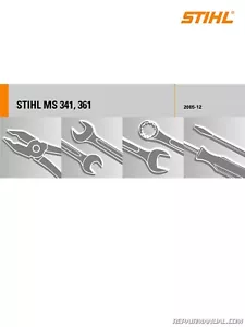 Stihl MS 341 MS 361 Chainsaw Printed Service Manual - Picture 1 of 1