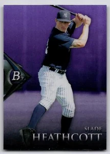 2014 BOWMAN PLATINUM CHROME PROSPECTS PURPLE REFRACTOR BPCP96 SLADE HEATHCOTT RC - Picture 1 of 2
