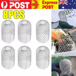 8PCS Roof Gutter Guard Filters Downpipe Stops Leaf Drains Filter Strainer New - Picture 1 of 11