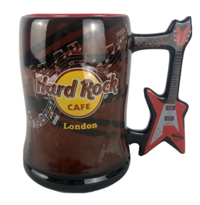 Hard Rock Cafe London Cup Flying V Electric Guitar Handle Ceramic Mug with Box - Image 1 of 4