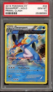 2015 Pokemon XY Primal Clash Swampert Holo #36 PSA 10 Gem Mint - Foto 1 di 3
