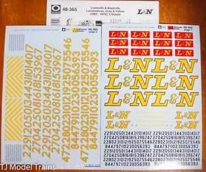 Calcomanías a microescala #48-365 Louisville & Nashville Diesel (1963-1970) - Imagen 1 de 1