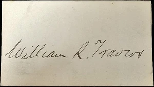 Autografo William R Travers finanziere, magnate delle ferrovie, co-fondatore Saratoga - Foto 1 di 2