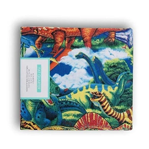 4 David Textiles Dinosaur  100% Cotton Fabric Fat Quarters - Image 1 of 1