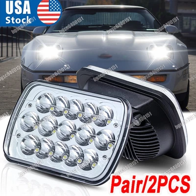 Faros LED más nuevos para Chevrolet Corvette 1984~1996 C4 DOT 2x 5x7" 7x6 pulgadas Foto 1 de 4