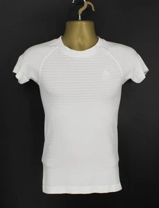 ODLO PERFORMACE LIGHT SHORT SLEEVE BASE LAYER MENS SPORT UK S WHITE RRP £40 AD - Picture 1 of 3