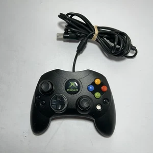 Microsoft Original Xbox Controller S Black X08-69873 Breakaway Cable Tested - Picture 1 of 14