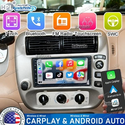 For 2002 2003 2004 Ford Explorer Sport Carplay Stereo Radio Android15 GPS BT CAM - Image 1 of 4