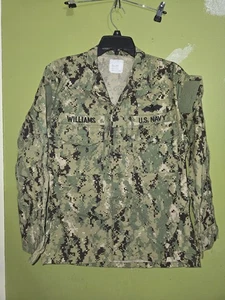 U.S. Navy Blouse Small Short Working Uniform Type III NWU Seals Military Camo #1 - Picture 1 of 5