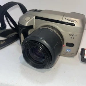 Minolta Vectis Film Camera Vectis S-1 SLR With 28-56mm Lens, With New Batteries - Picture 1 of 16