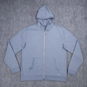 Vuori Hoodie Mens XL Blue Coronado Full Zip Polyester Stretch Pockets Sweatshirt - Picture 1 of 14