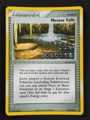 Meteor Falls 89/107 STAMPED Pokémon Card EX Deoxys Reverse Holo Uncommon - Image 1 of 4