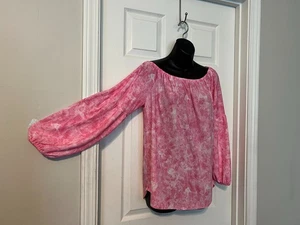 MICHAEL KORS ROSA LANGARM STRICK TOP/BLUSE GR M - Bild 1 von 6