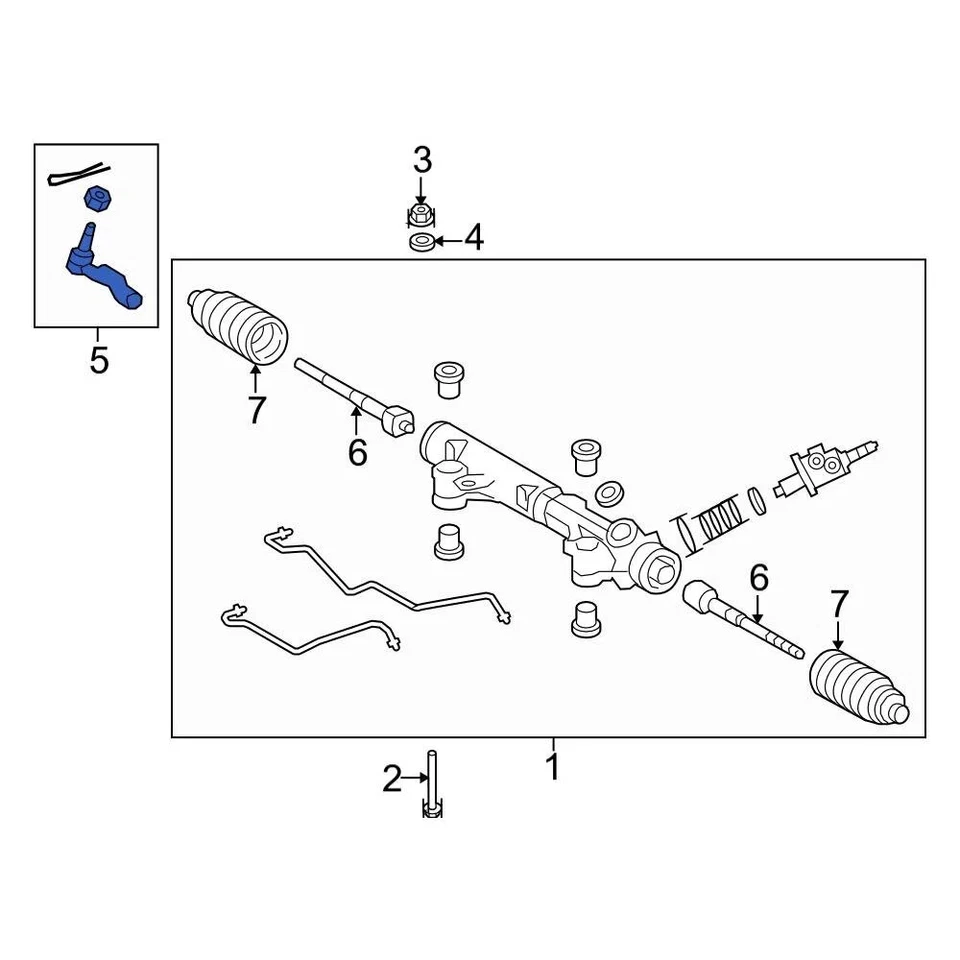 For Toyota Tundra 2007-2021 Toyota 455030C030 Inner Steering Tie Rod End Foto 1 de 4